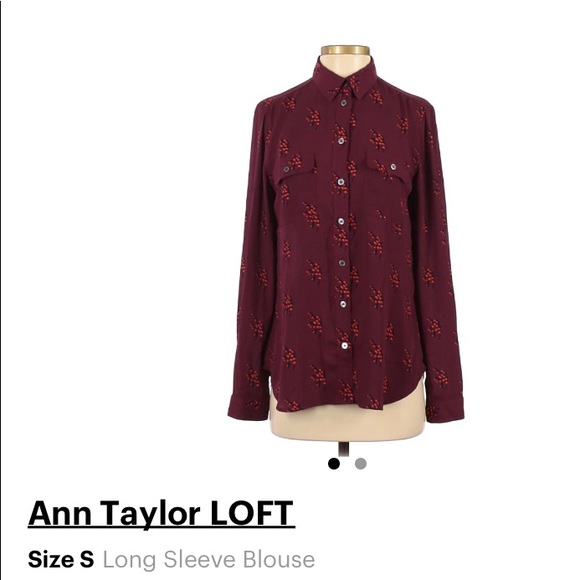 Ann Taylor button down long sleeve shirt  small - Picture 3 of 4